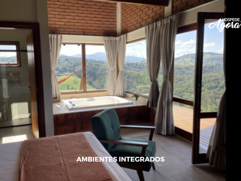 Chalé com Incrível Vista para a Famosa Pedra do Baú